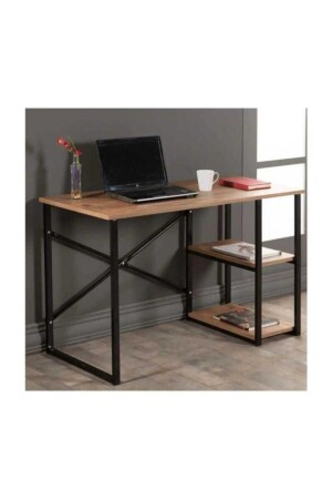 Schreibtisch, Walnussfarben, Computer- und Laptop-Schreibtisch, Schreibtisch - 1