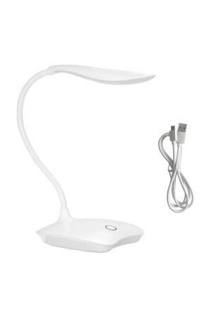 Schreibtischlampe, wiederaufladbar, akrobatisch, 3-stufig, 18 LEDs, Touch-Studie, Studium, PC, weißes Licht - 6