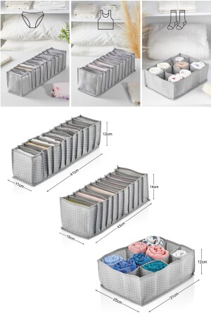 Schubladen-Organizer-Set für Unterwäsche und Socken, gefleckt, GB-SM12 - 4