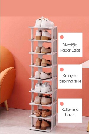 Schuh-Organizer, 5-stöckig, 2-teilig, weiß, Luxus-Organizer MİMLİFE-AYAKKABILIKBYZ - 8