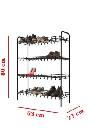 Schuhregal, Metall-Schuhregal, Schuhregal, Schuh-Organizer, Regal, vier Ebenen, Schuhregal - 5