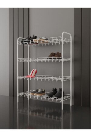 Schuhregal, Metall-Schuhregal, Schuhregal, Schuh-Organizer, Regal, vier Ebenen, Schuhregal - 2