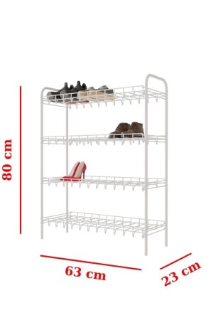 Schuhregal, Metall-Schuhregal, Schuhregal, Schuh-Organizer, Regal, vier Ebenen, Schuhregal - 5