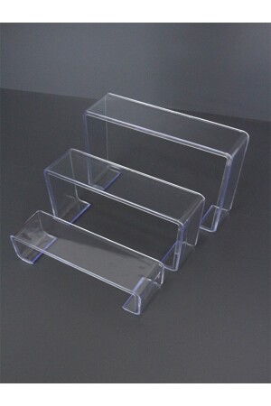 Schuhständer-Set mit 3 Leitern, abgestuft, Plexiglas, transparent - 3