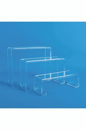 Schuhständer-Set mit 3 Leitern, abgestuft, Plexiglas, transparent - 2