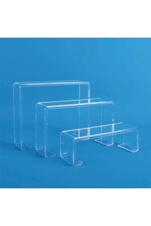 Schuhständer-Set mit 3 Leitern, abgestuft, Plexiglas, transparent - 1