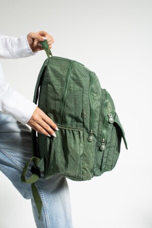 SCHULTASCHE GRÜN, MEGAGROßER RUCKSACK MIT MEHRFÄCHERN (MIT AFFE) - 5