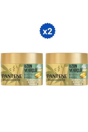 Schützende Keratinmaske 160 ml Biotin+Bambus lang und stark X2 Stück - 2