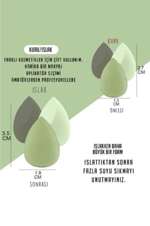 Schwammgrün mit Herz 3-teiliger Ständer - 7