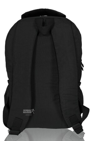 Schwarz 4-SER6850 Unisex Damen Herren Crinkle Stoff Wasserabweisend Mittelgroß Mittelschule Oberschule Schulrucksack Schwarz 4-SER6850 - 5