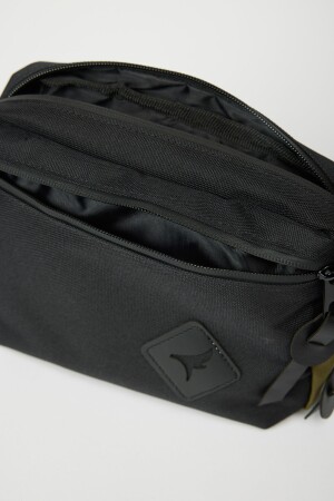Schwarz-Khakifarbene Herren-Hüfttasche mit Reißverschluss und zwei Fächern 4A3623200015 - 5