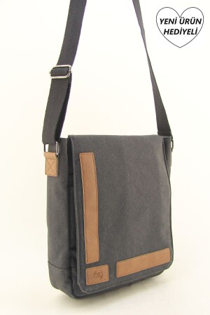 Schwarze Canvas-wasserdichte Postboten-Business-Schule-Aktentasche, Laptop-Tasche (Handtaschen-Geschenk) - 1