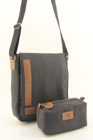 Schwarze Canvas-wasserdichte Postboten-Business-Schule-Aktentasche, Laptop-Tasche (Handtaschen-Geschenk) - 6