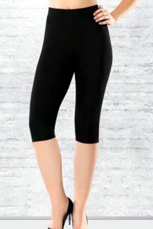 Schwarze Capri-Lycra-Modal-Strumpfhose für Damen - 1