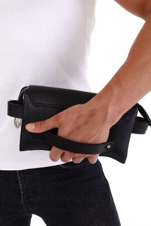 Schwarze Clutch-Handtasche für Herren - 1