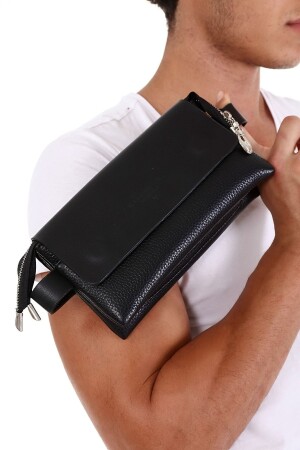 Schwarze Clutch-Handtasche für Herren - 4