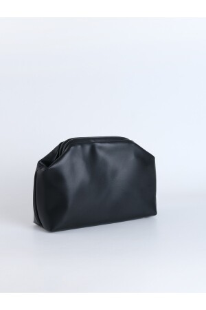 Schwarze Damen-Clutch-Handtasche aus Kunstleder HYBCD - 2