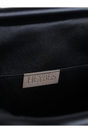 Schwarze Damen-Clutch-Handtasche aus Kunstleder HYBCD - 7