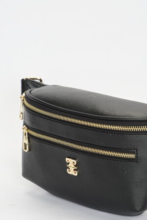 Schwarze Damen-Gürteltasche mit Aufdruck 05PO22Y1542 - 5