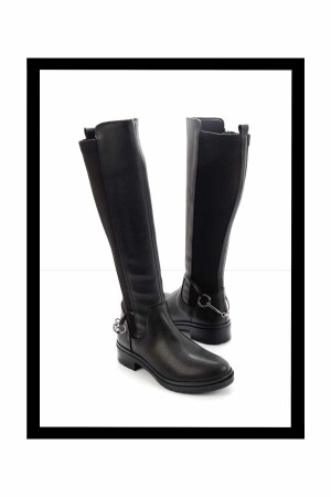 Schwarze Damenstiefel K03724626209 - 1