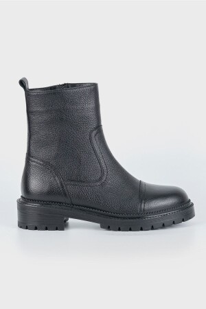 Schwarze Damenstiefel und Stiefeletten aus echtem Leder, Größe 35–41 - 1