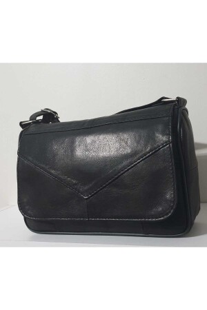 Schwarze Damentasche aus echtem Leder MINIYLAN - 3
