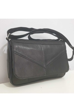 Schwarze Damentasche aus echtem Leder MINIYLAN - 8