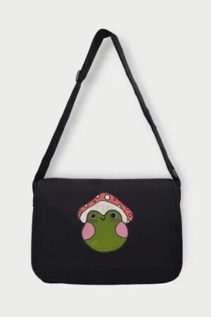 Schwarze Froschpilz-Postmanntasche EFBUTIK10771 - 2