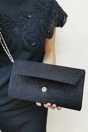 Schwarze Glitzer-Clutch für Damen, Abendkleid, Abendtasche - 4