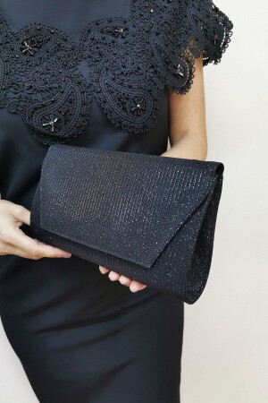 Schwarze Glitzer-Clutch für Damen, Abendkleid, Abendtasche - 5