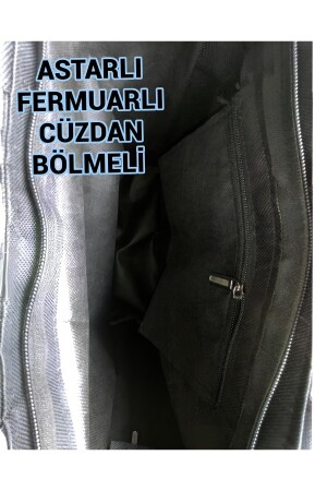 Schwarze große gestreifte Sporttasche für Damen LC0015 - 2