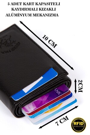 Schwarze Herren-Geldbörse und Kartenetui aus veganem Leder mit Diebstahlschutz und RFID-Schutz nwp5470sunmek - 1