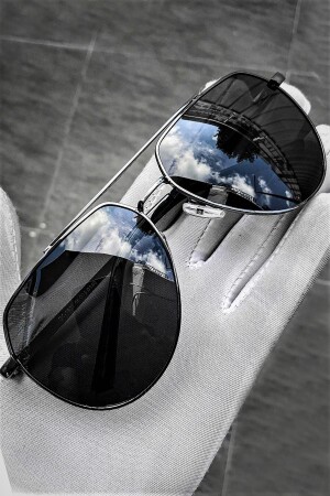 Schwarze Herren-Sonnenbrille, polarisiertes Glas, 142v141c312v1 - 1