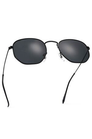 Schwarze Herrensonnenbrille mit fünfeckigem Metallrahmen MP20DB308 - 1