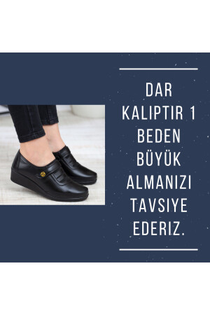 Schwarze klassische Schuhe für Damen, orthopädische Mutterschuhe, Mutterballerina-Schuhe, Freizeitschuhe für Mutterfrauen - 2