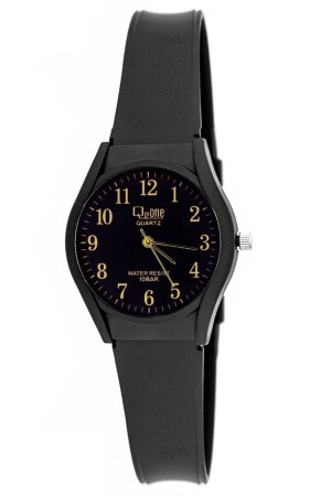 Schwarze klassische wasserdichte Damen-Armbanduhr aus Kunststoff CHR596 - 2