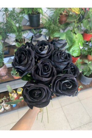 schwarze künstliche Rose - 2