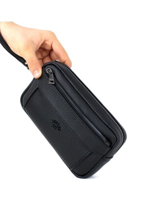 Schwarze Luxus-Hand- und Armband-Gürtel-Portfolio-Clutch für Herren - 2