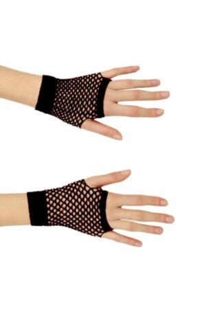 Schwarze Mesh-Handschuhe - 5