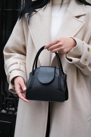 Schwarze Mini-City-Tasche für Damen mit Überzug MK1020223SV10-001 - 2