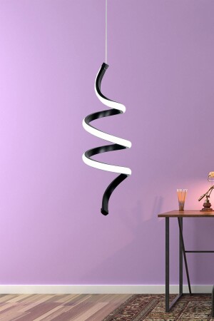 Schwarze moderne Pendelleuchte, LED-Kronleuchter, weißes Licht, Wohnzimmer, Küche, Flur, LED-Kronleuchter, SupplyHomeLed - Supply Home