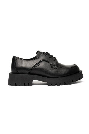 Schwarze Oxford-Schuhe aus echtem Leder für Damen 3k2ka31008 - 1