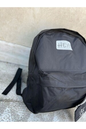 SCHWARZE SCHULTASCHE MIT HEY-TEXT - 3