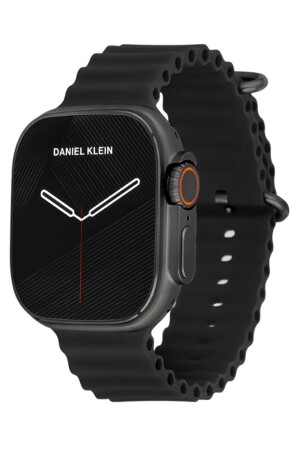 Schwarze Smartwatch mit Silikonarmband, Anruf- und Sprechfunktion und austauschbarem Armband SZNSMARTW8 - 1