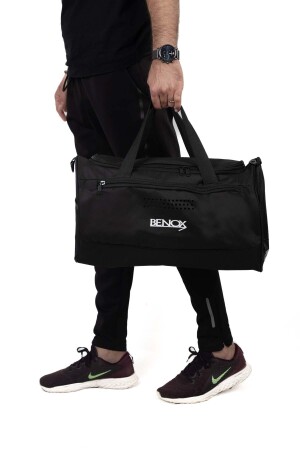 Schwarze Sport- und Reisetasche mit Schuhfach - 2