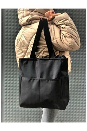 Schwarze Sporthandtasche für Damen - 7