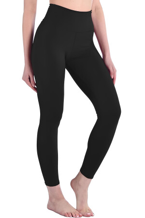 Schwarze, straffende, straffende Damen-Strumpfhose mit hoher Taille für den Alltag und Sport - 1