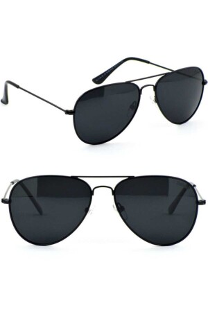 Schwarze Unisex-Sonnenbrille mit Tropfenmuster 001 - 1