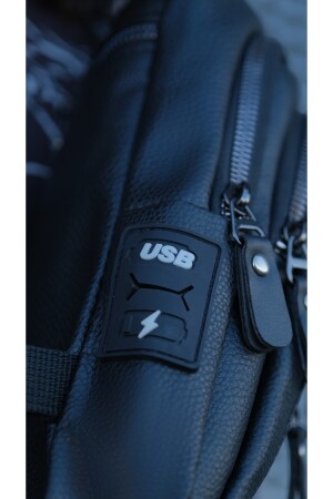 Schwarze wasserdichte Kopfhörer-USB-Anschluss-Taille und Kreuz-Umhängetasche Brust-Reise-Freebag zeyn2033 - 8