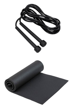 Schwarze Yogamatte, Yogamatte und Pilatesmatte, Campingmatte - 1